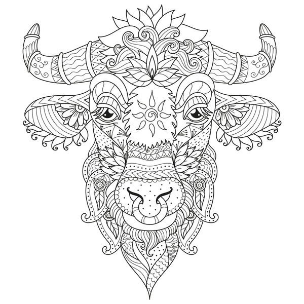 Bull mandala royalty
