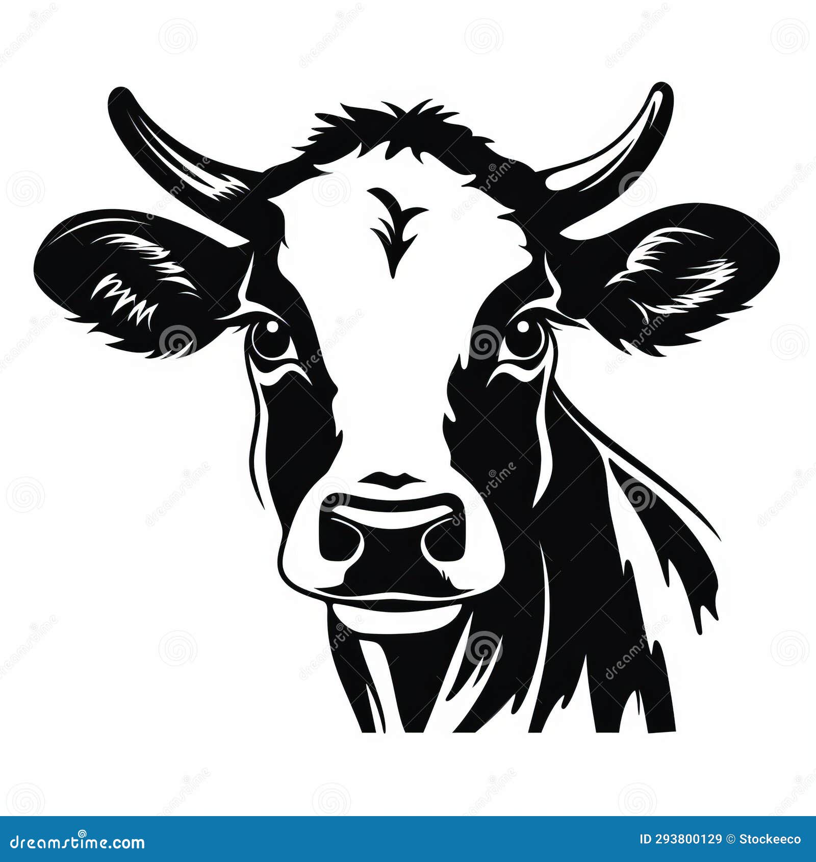 Stencil cow stock illustrations â stencil cow stock illustrations vectors clipart