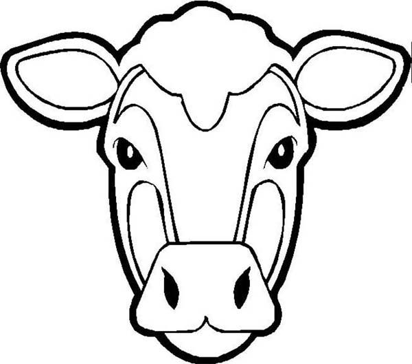 Cow coloring pages animal mask templates animal coloring pages