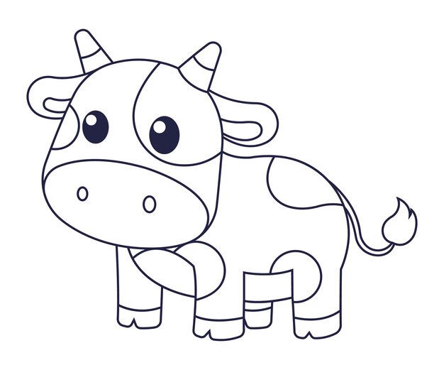 Cow coloring images