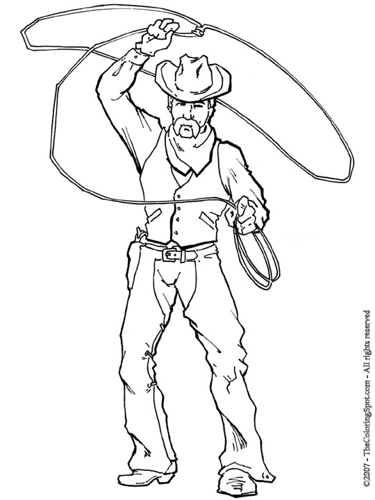 Cowboy lasso coloring page audio stories for kids free coloring pages colouring printables