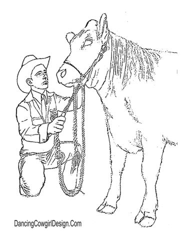 Ffa boy with steer coloring page free printable cow coloring pages animal coloring pages showing livestock