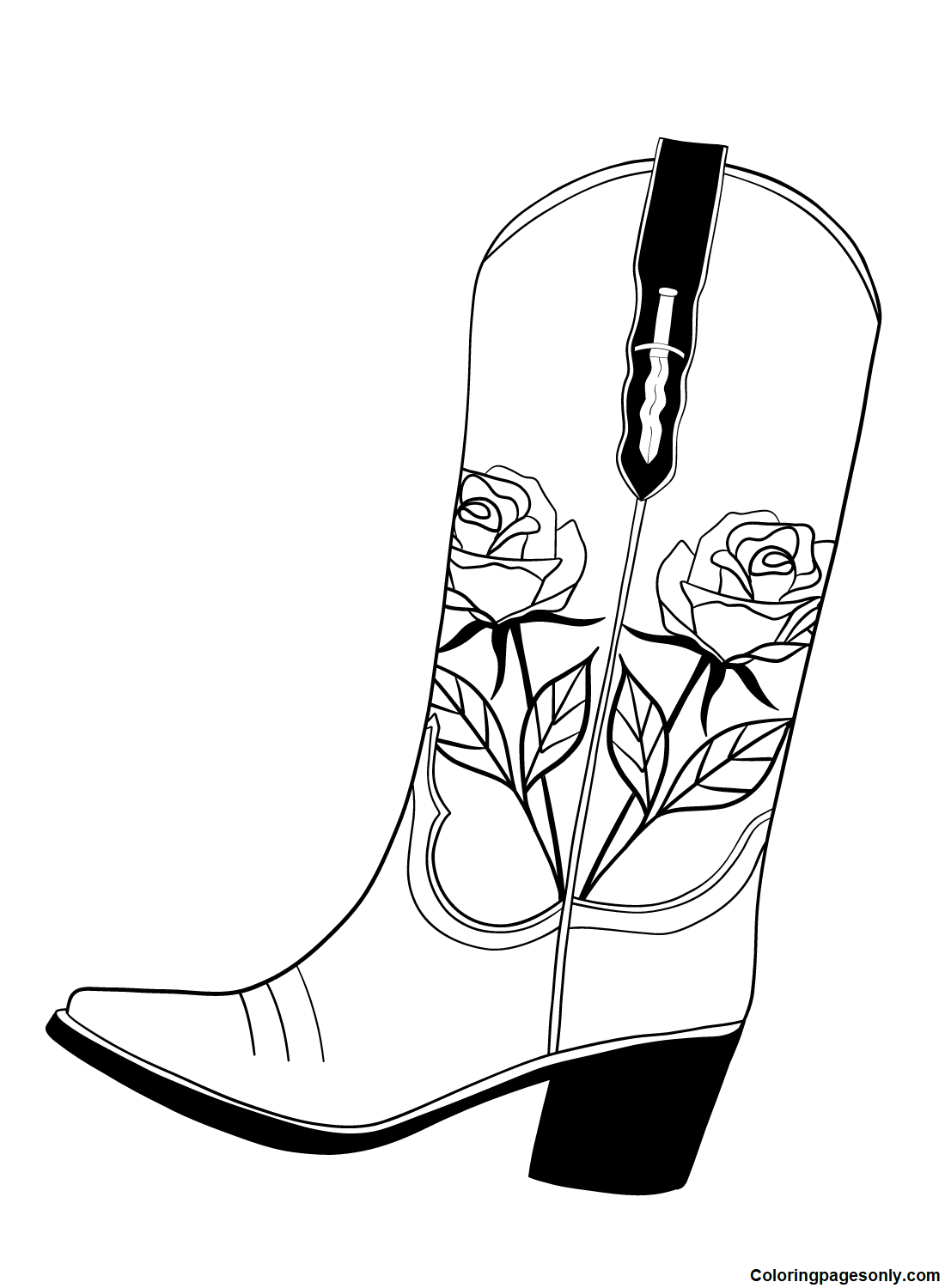Boots coloring pages printable for free download