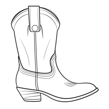Cowboy boots coloring pages free printables outline sketch drawing vector cow drawing wing drawing cowboy drawing png and vector with transparent background for free download