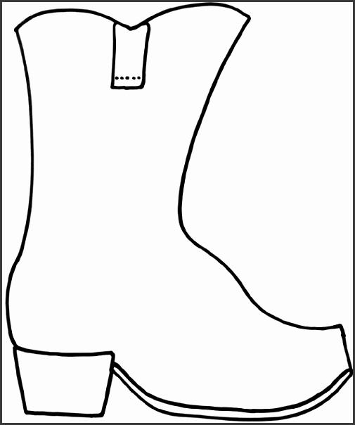 Cowboy boot cake template printable