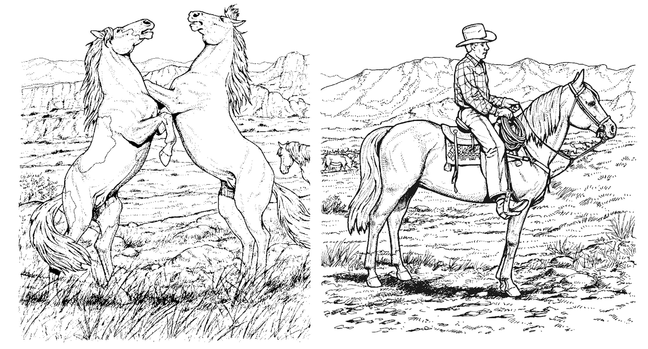 Free coloring pages for cowgirls