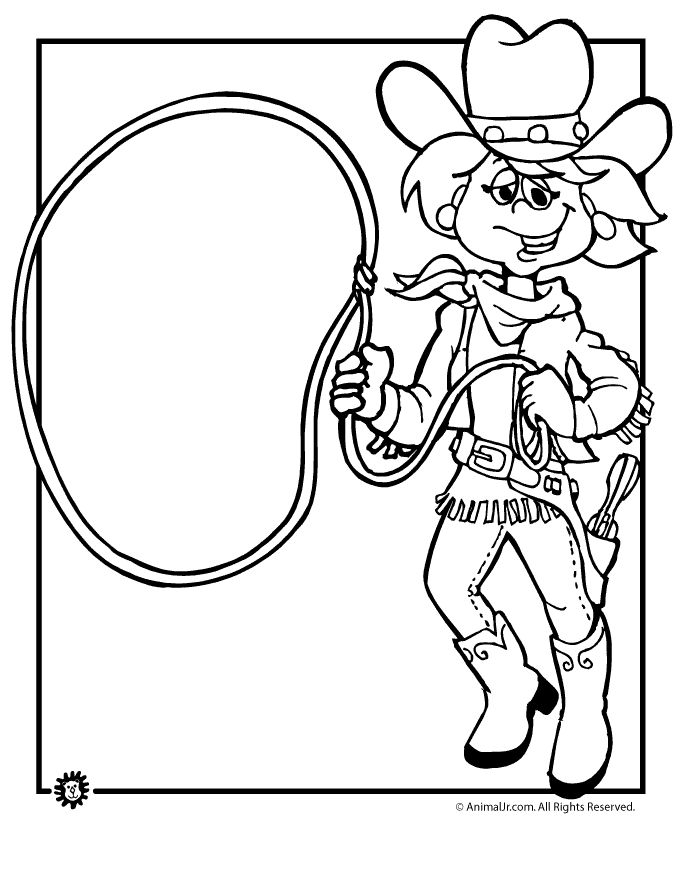 Cowboy coloring pages cowgirl coloring page â animal jr coloring pages coloring pages for girls bible verse prints