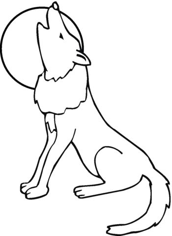 Coyote howling moon coloring page moon coloring pages coloring pages free clip art