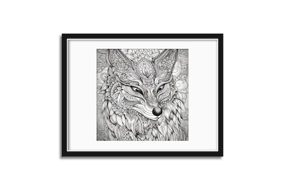 Coyote coloring page digital coyote pages for kids coyote printable coloring page animals coloring sheets
