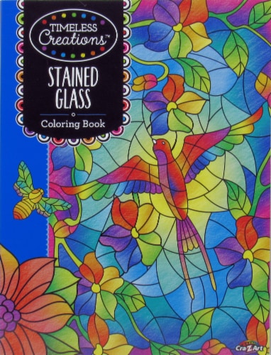 Timeless creations stained glass coloring book ct