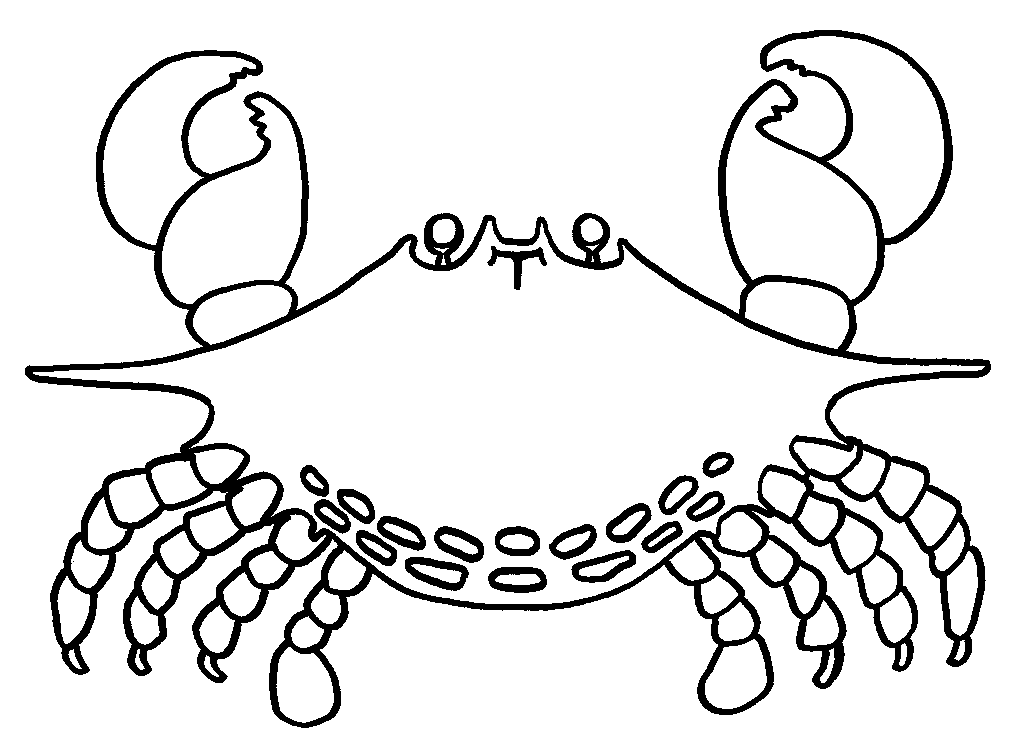 Free printable crab coloring pages for kids