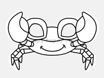 Crab mask printable paper template