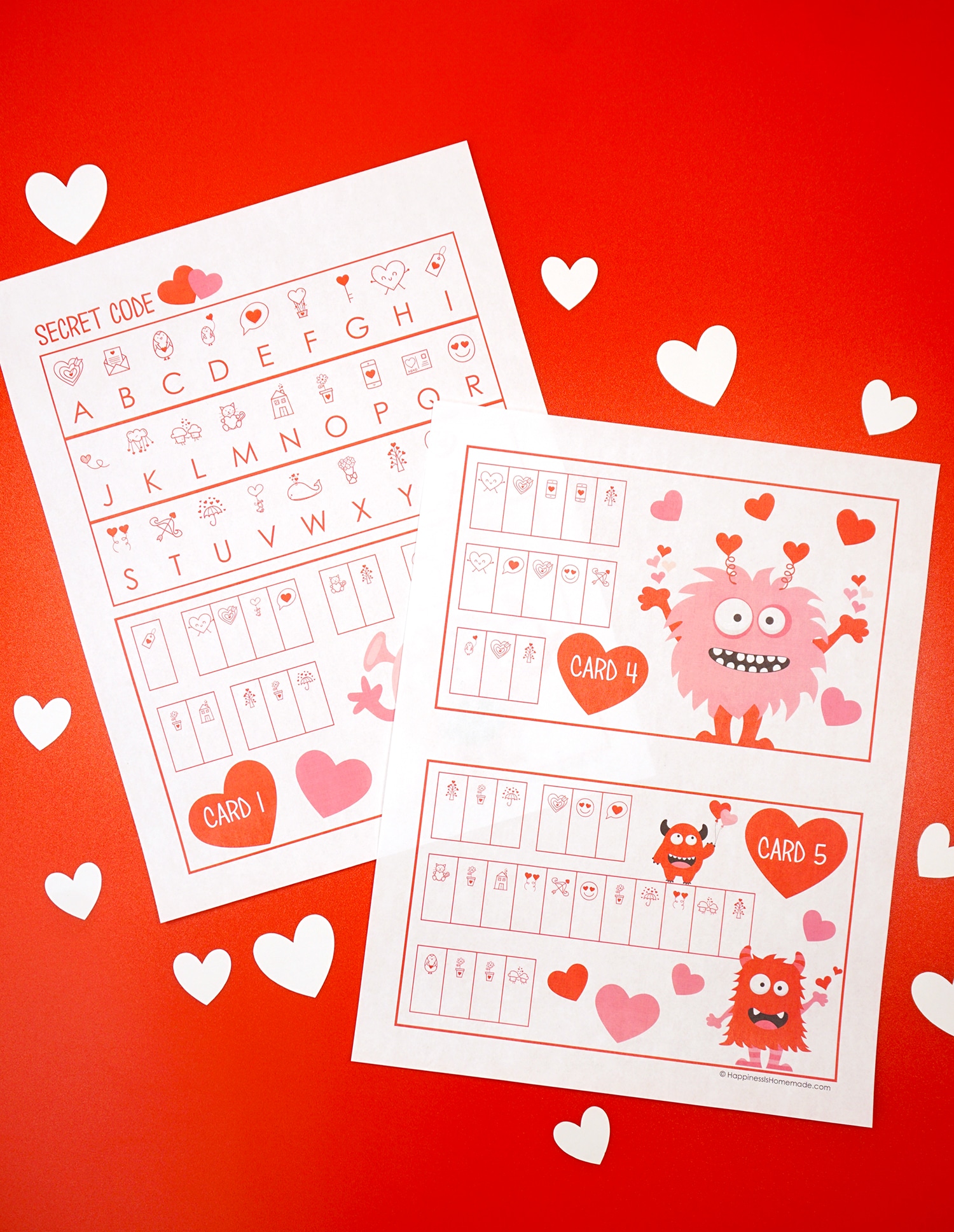 Printable valentines day game for kids crack the code