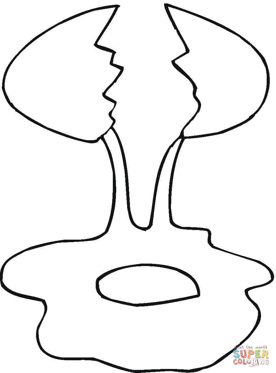 Cracked egg coloring page free printable coloring pages