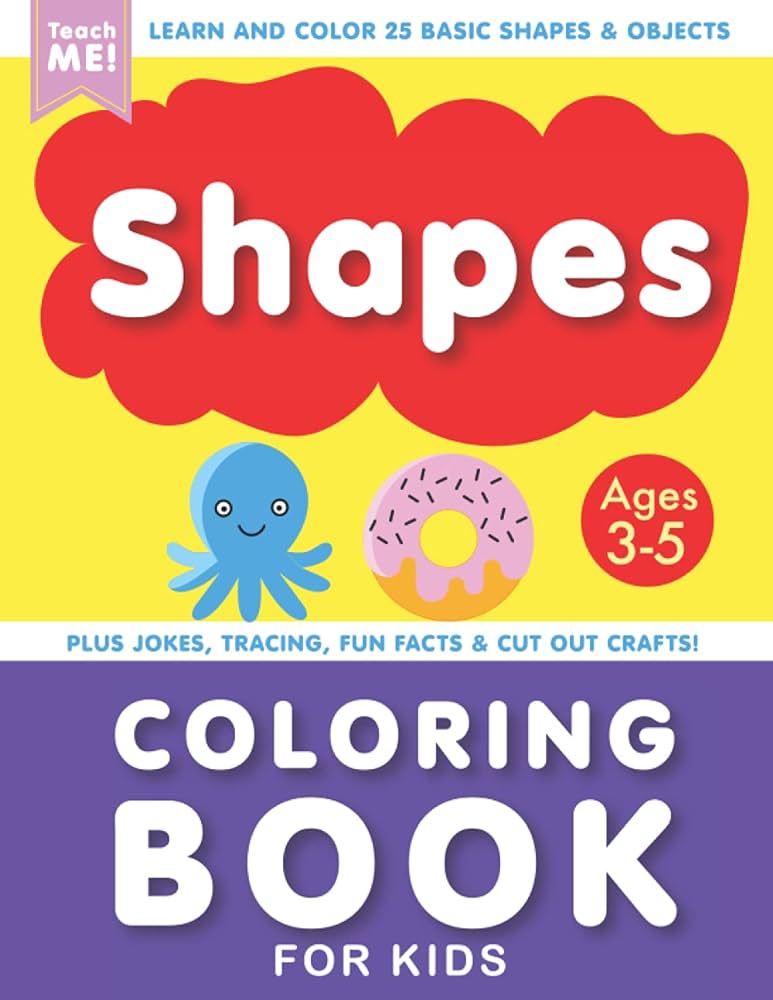 Shapes loring book for kids ages