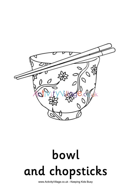 Bowl and chopsticks louring page