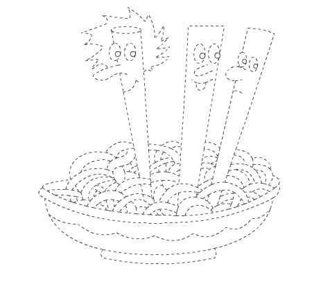 Noodles trace worksheet worksheets for kids crafts for kids worksheets