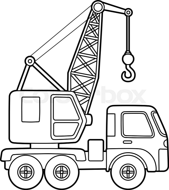 Crane coloring page isolated for kids stock vector