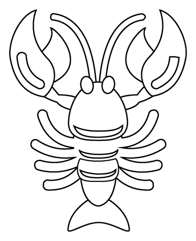 Lobster emoji coloring page free printable coloring pages