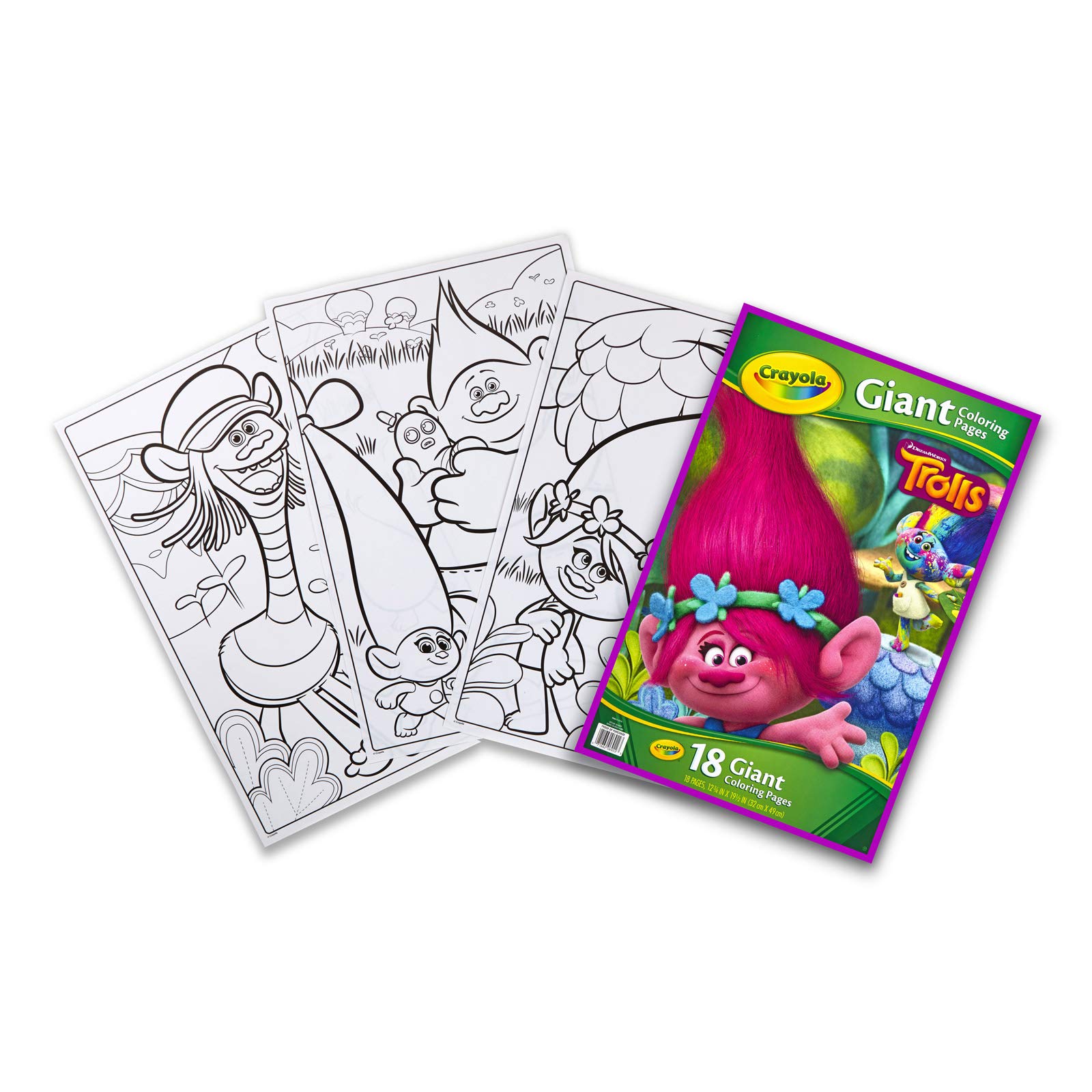 Crayola giant coloring pages trolls toys games