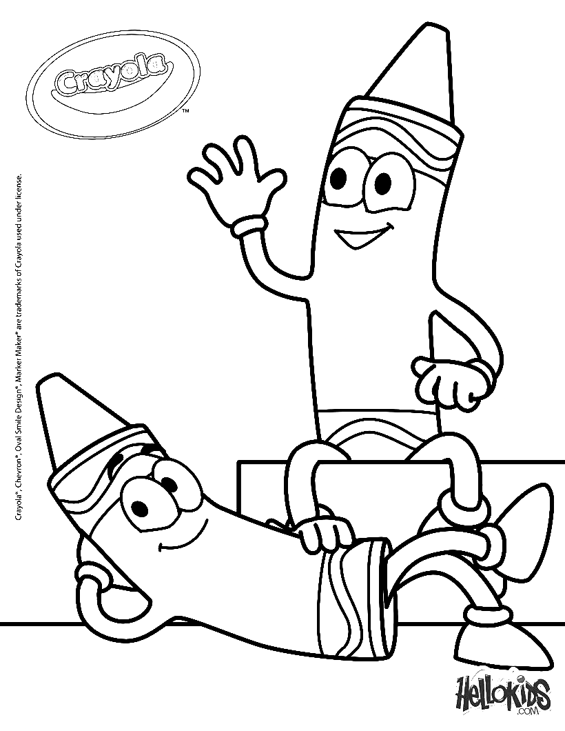 Crayon coloring pages printable for free download