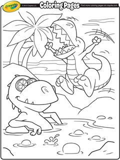 Dinosaur free coloring pages