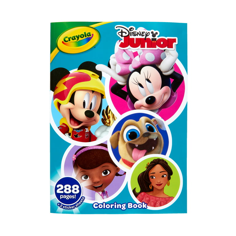 Crayola disney coloring book with stickers disney junior gift for kids pages ages