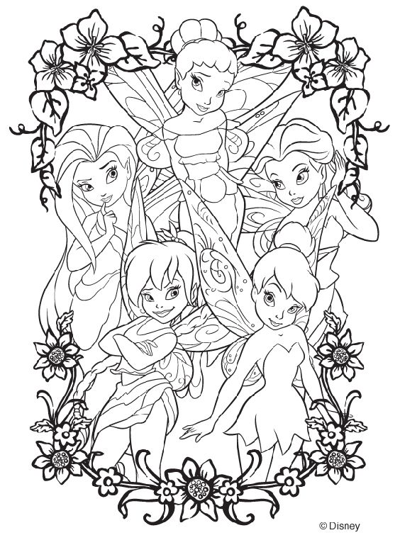 Disney fairies coloring pages on crayola