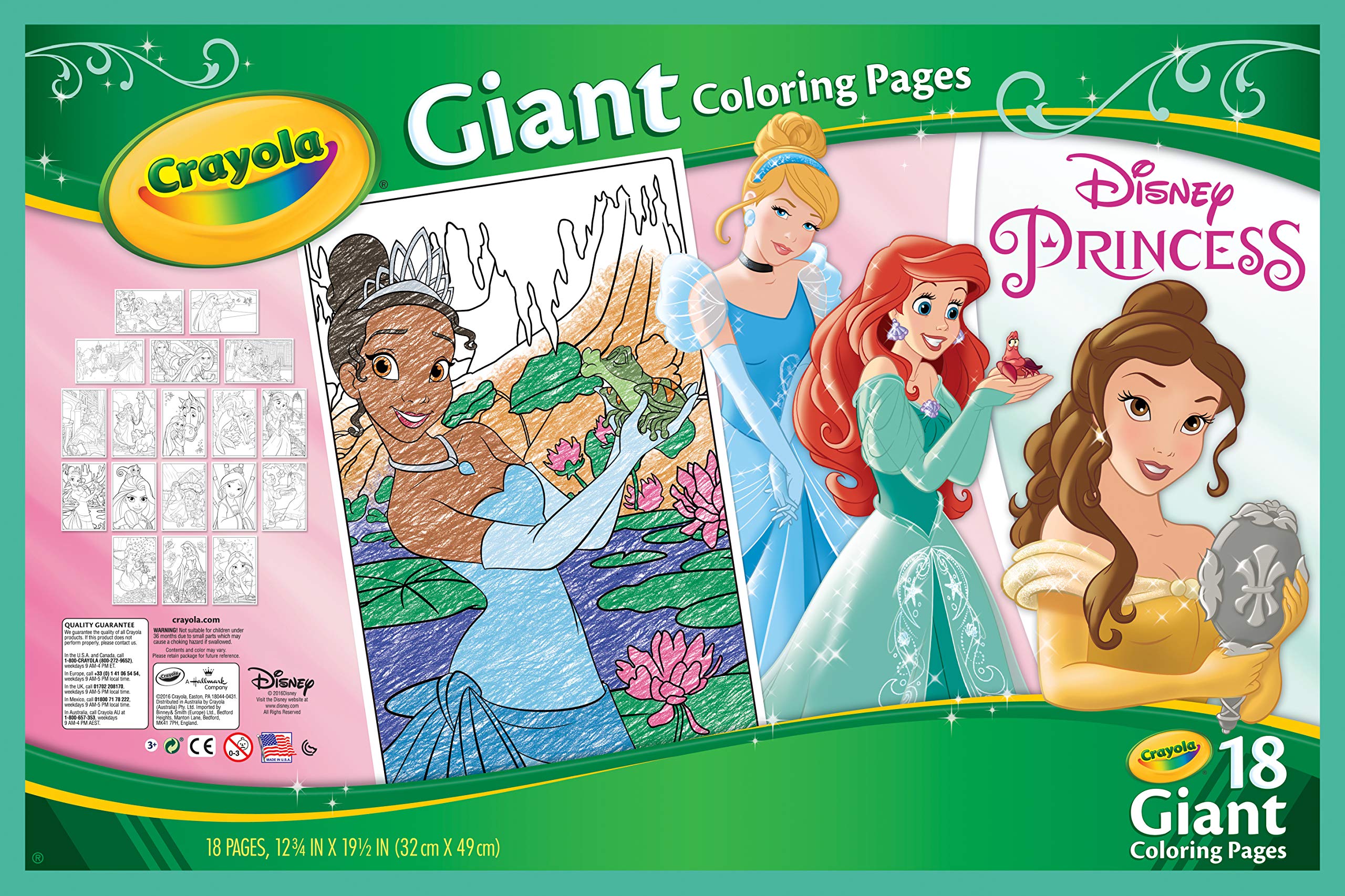 Crayola disney giant louring pages princess toys games