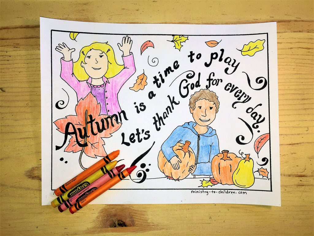 Fall coloring page