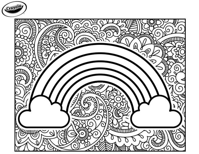 Color our free rainbow coloring page to print and color this roygbiv rainbow coloring sheet downloadâ coloring pages crayola coloring pages free coloring pages