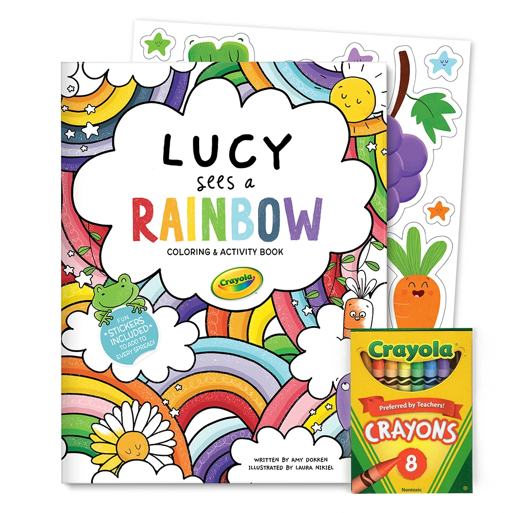 Crayola learn colors personalized coloring book stickers and crayons gift set