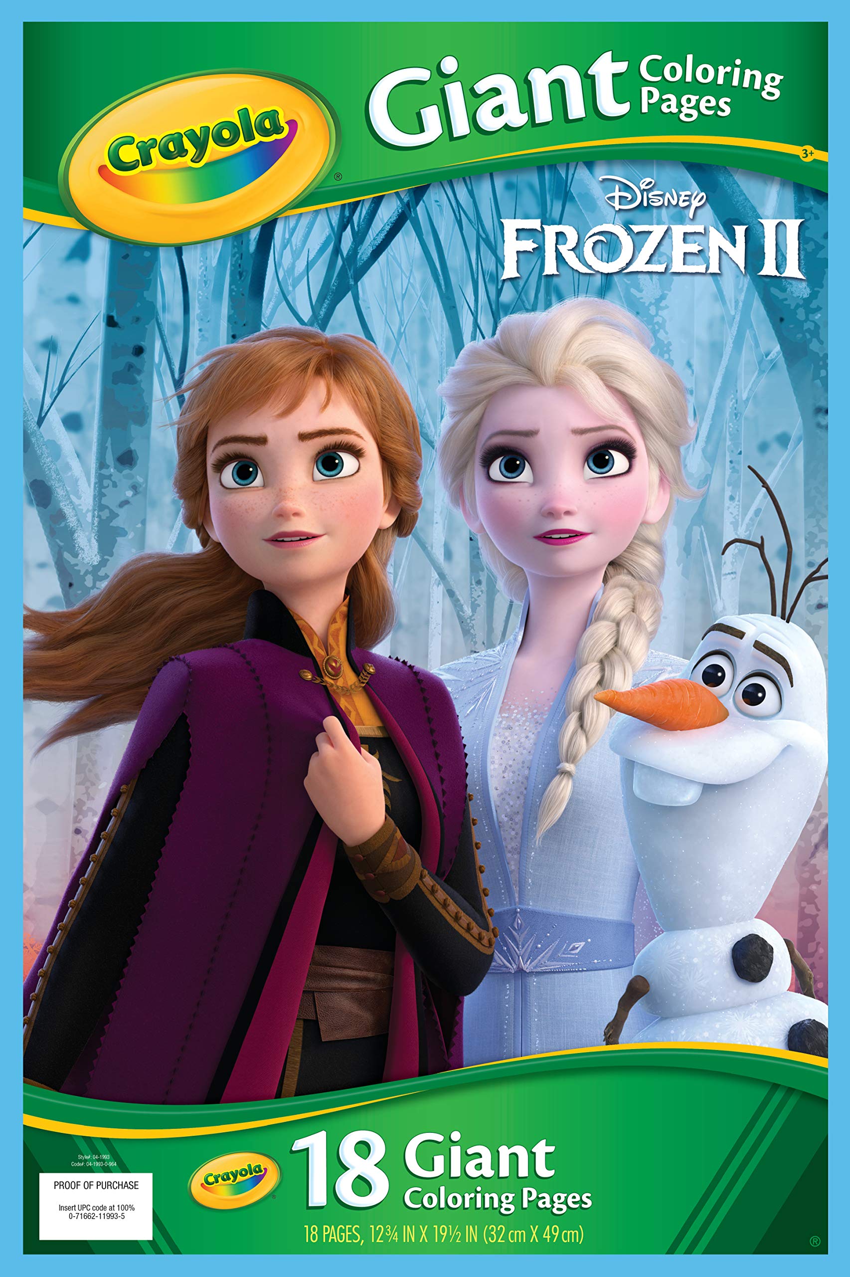 Crayola giant frozen coloring book pages toys games