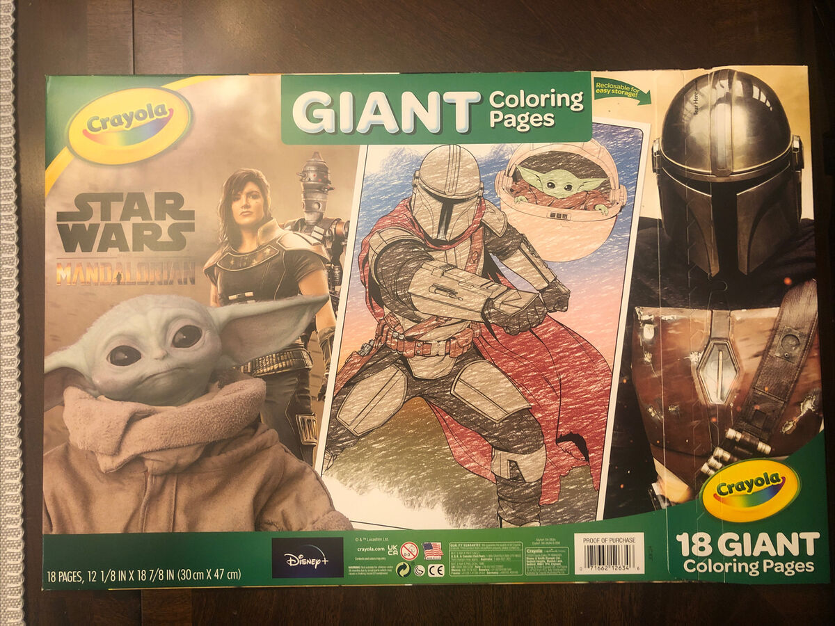 Crayola star wars mandalorian the child baby yoda giant coloring pages