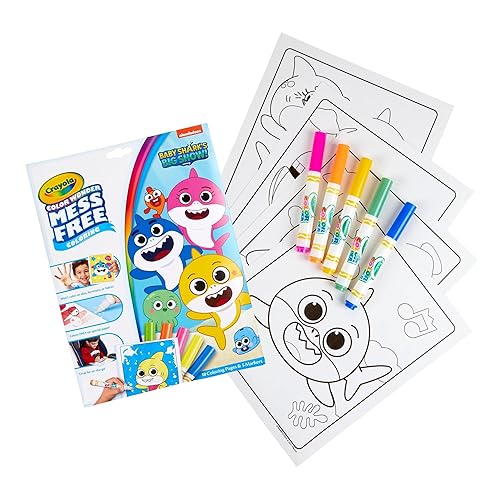 Baby shark color wonder pages mess free coloring for toddlers holiday gift for kids toddlers travel activities