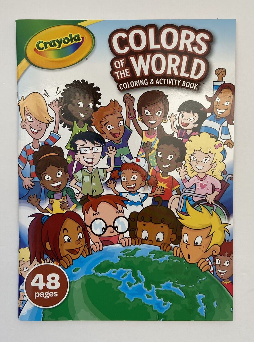 Pc crayola colors of the world coloring activity book crayons kids gift set