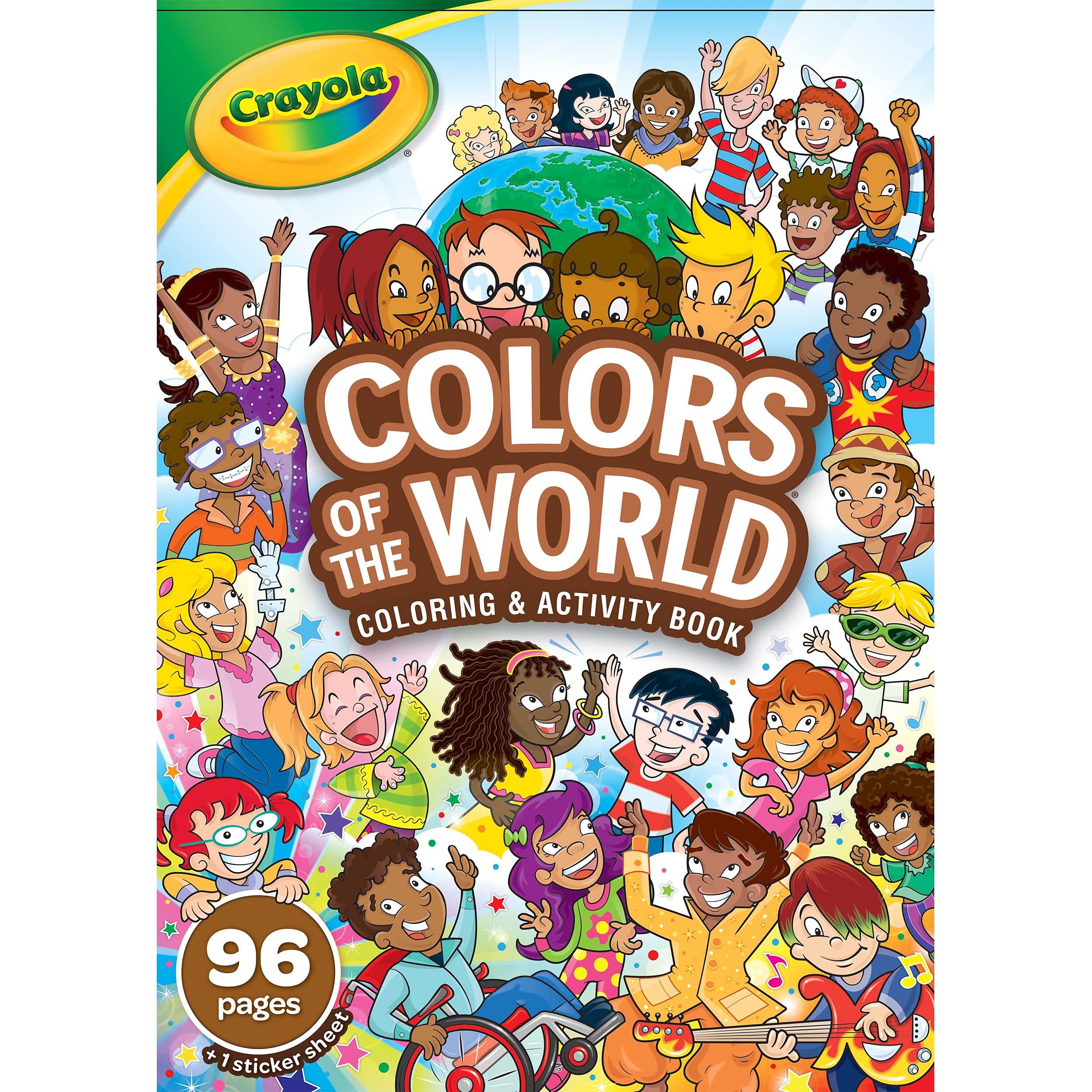 Crayola colors of the world coloring book gift for kids pages arts crafts