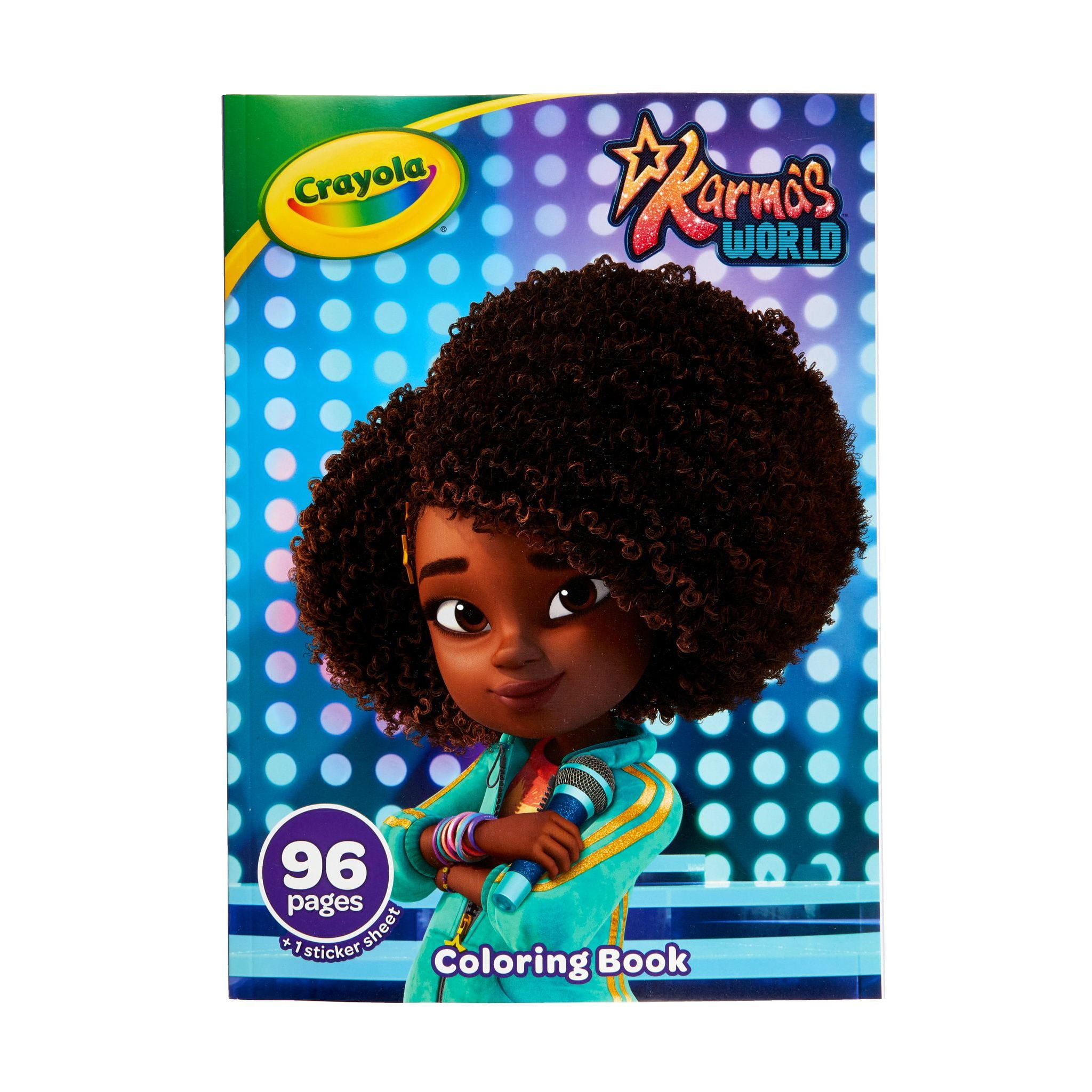 Crayola karmas world coloring book with stickers pgs gifts for kids