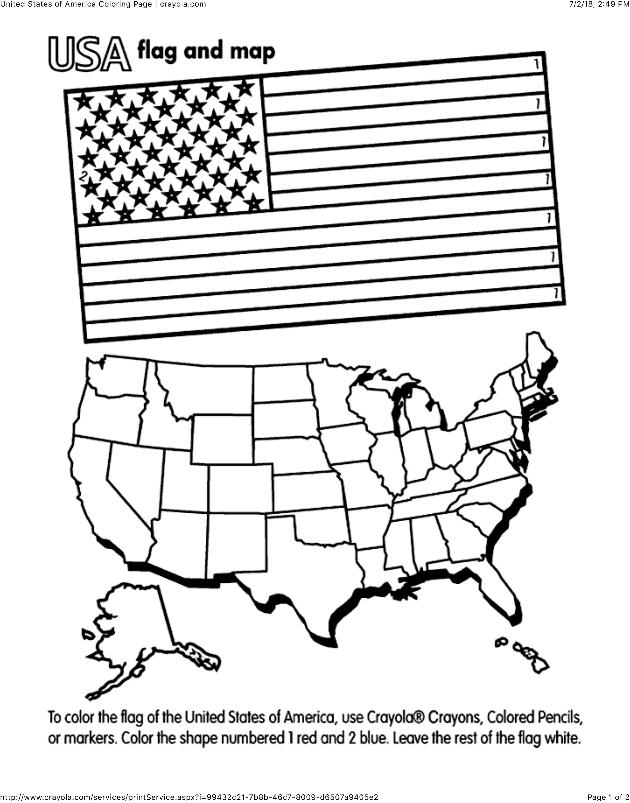 United states â coloring page northern news