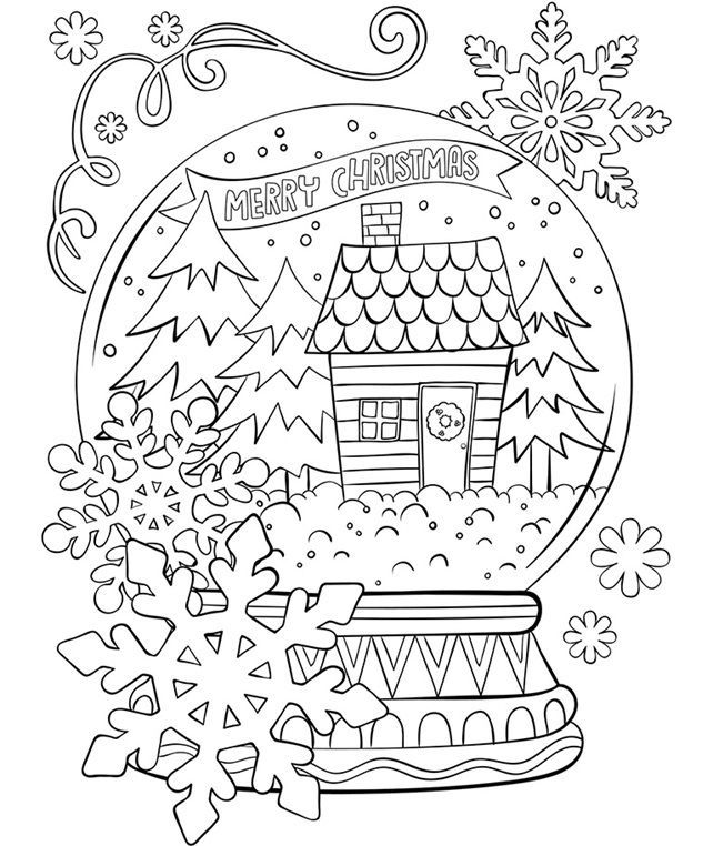 Coloring pages merry christmas