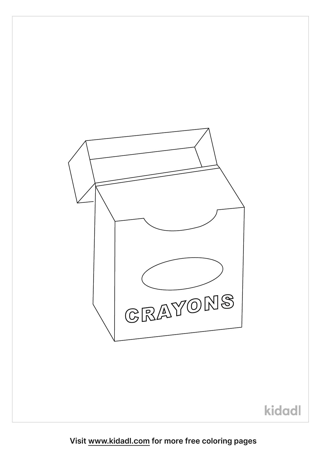 Free empty crayon box coloring page coloring page printables