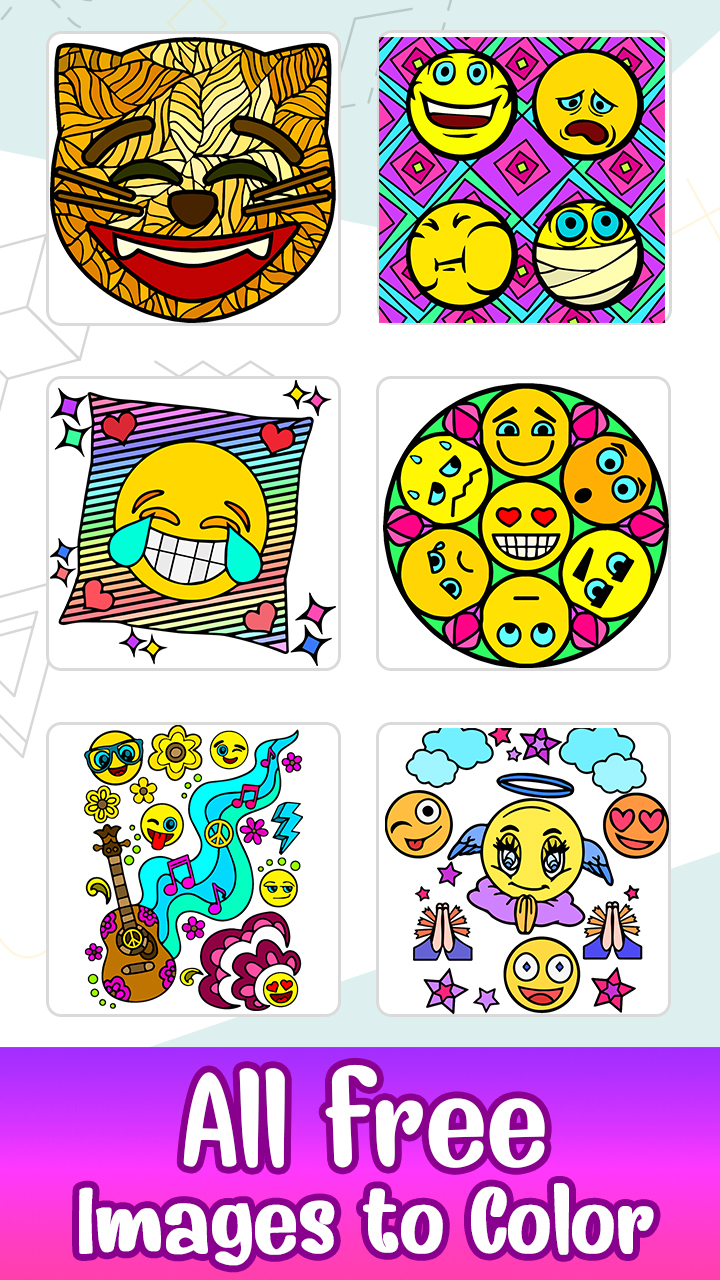 Emoji color by number book