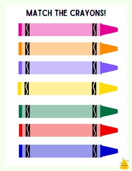 Crayons color matching printable â preschool printable â color learning