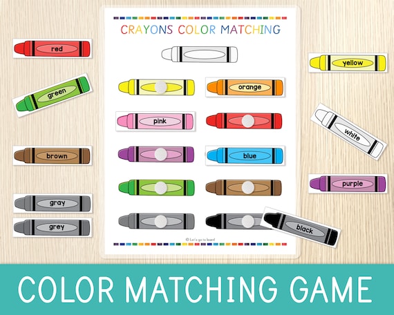 Colors matching game toddler and preschool activity pre