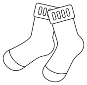 Socks coloring pages free printable pictures