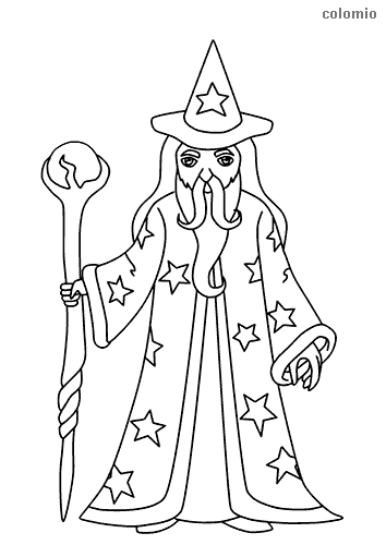 Wizard coloring pages free printable wizard coloring sheets
