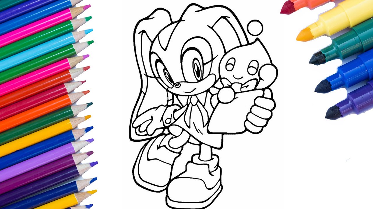 Cream the rabbit coloring pages sonic the hedgehog coloring pages