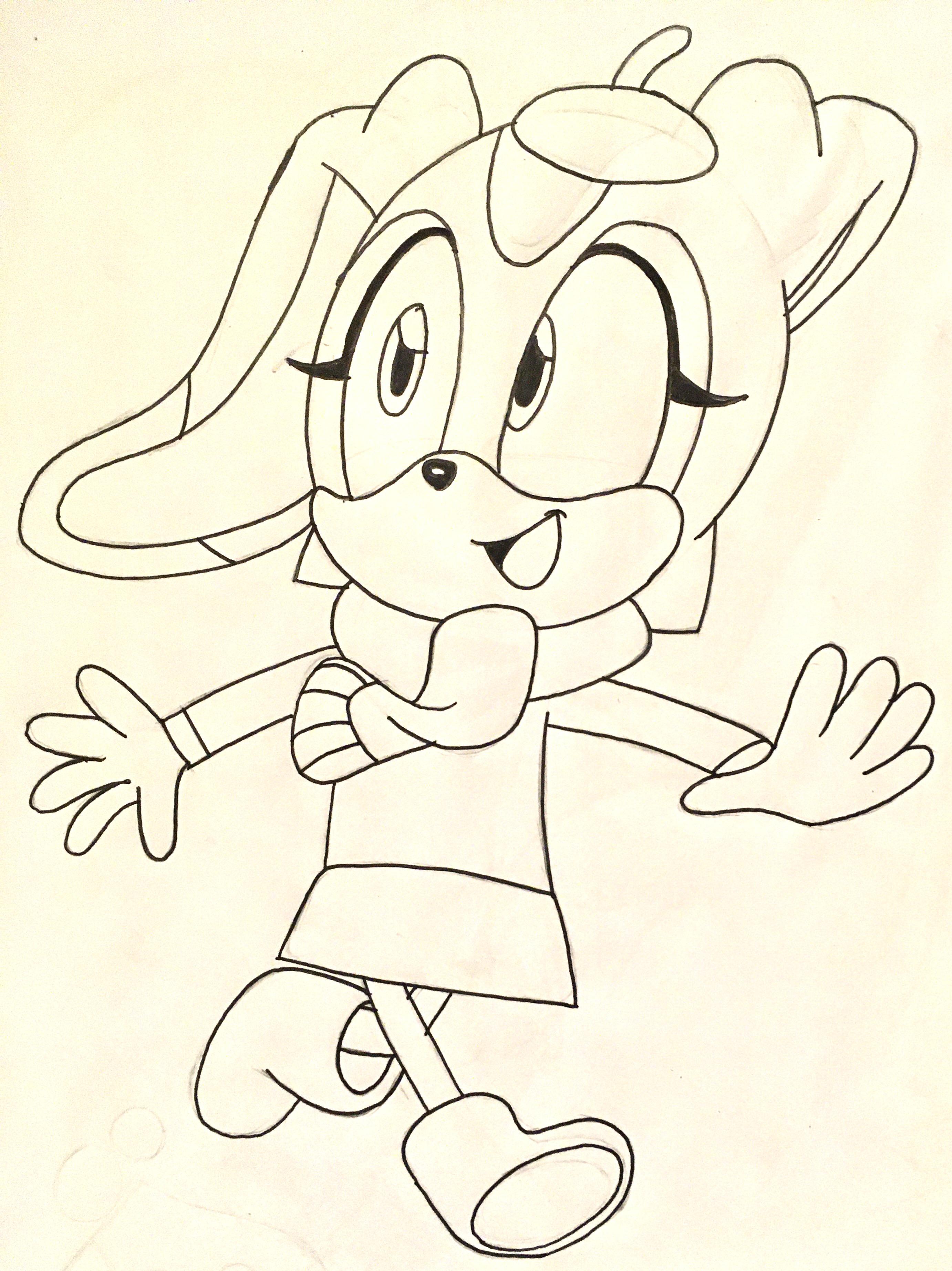 Finished the colouring for cream the rabbit as hilda i thinking of adding a scenery and shading next rsonicthehedgehog