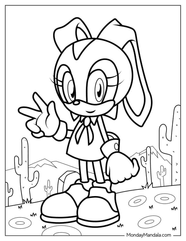 Sonic coloring pages free pdf printables