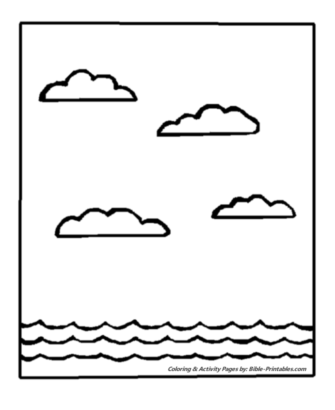 The second day bible creation story bible coloring pages bible coloring